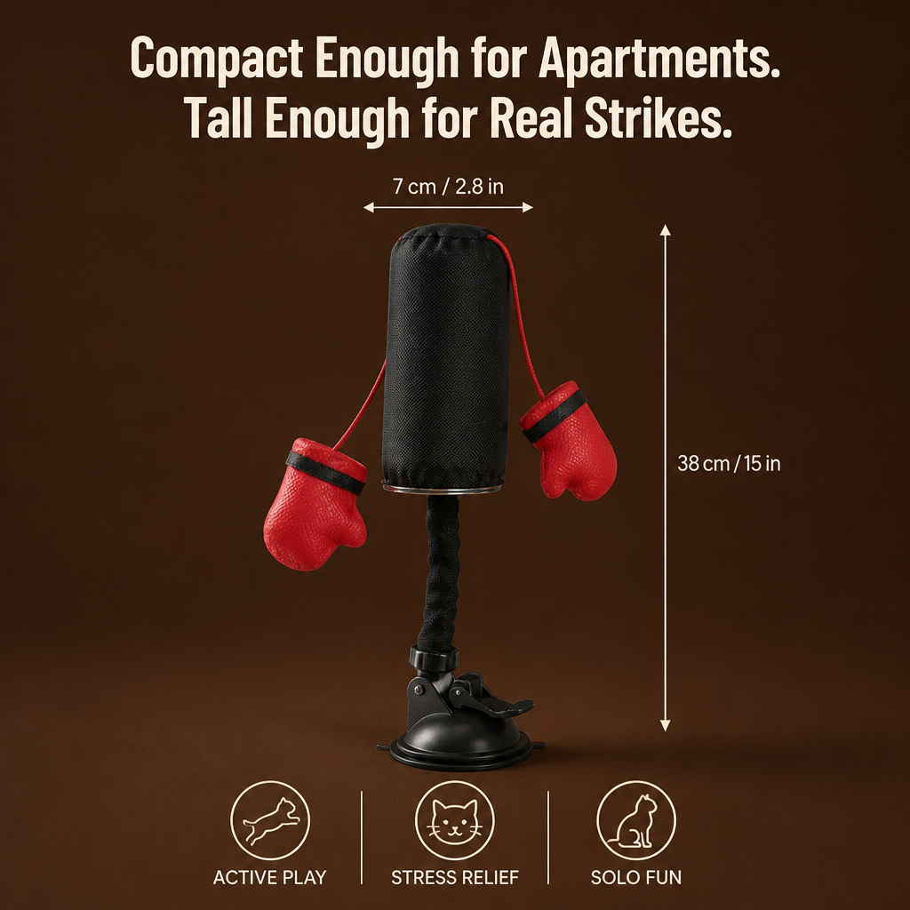 PouncePulse™ — Burn Off Indoor Cat Energy with Spring-Loaded Boxing Action