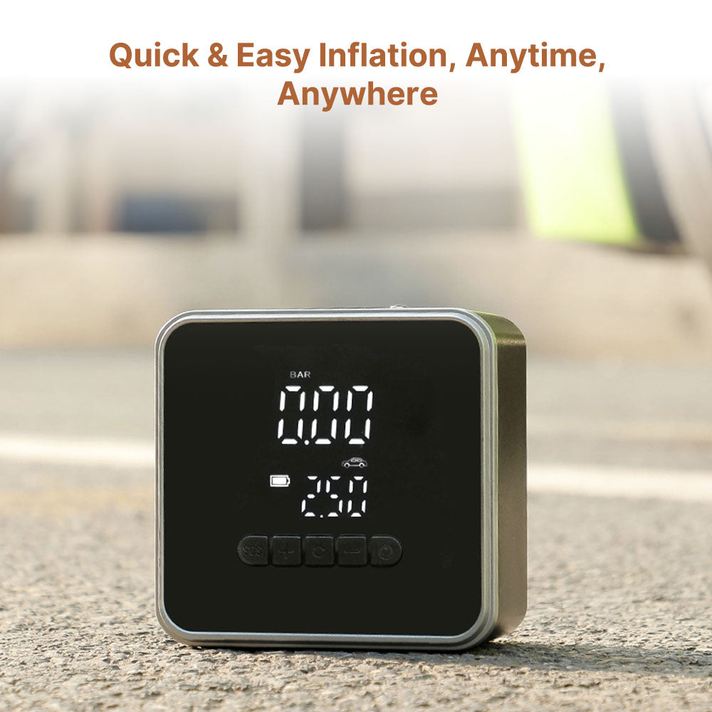 Portable Tire Pump for Vehicles and Bicycles – Quick Inflation