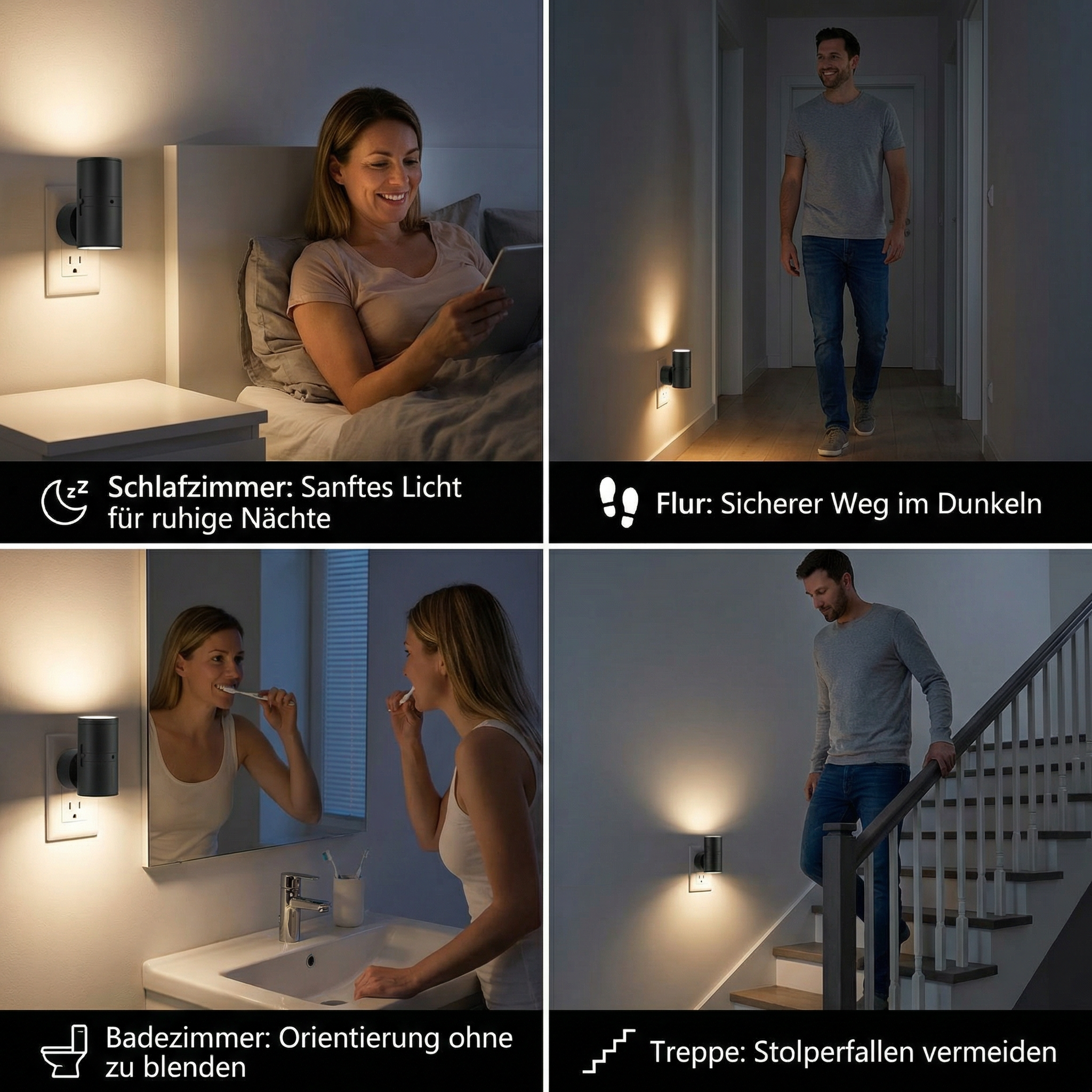 Night Light with Light Sensor for Wall Outlet
