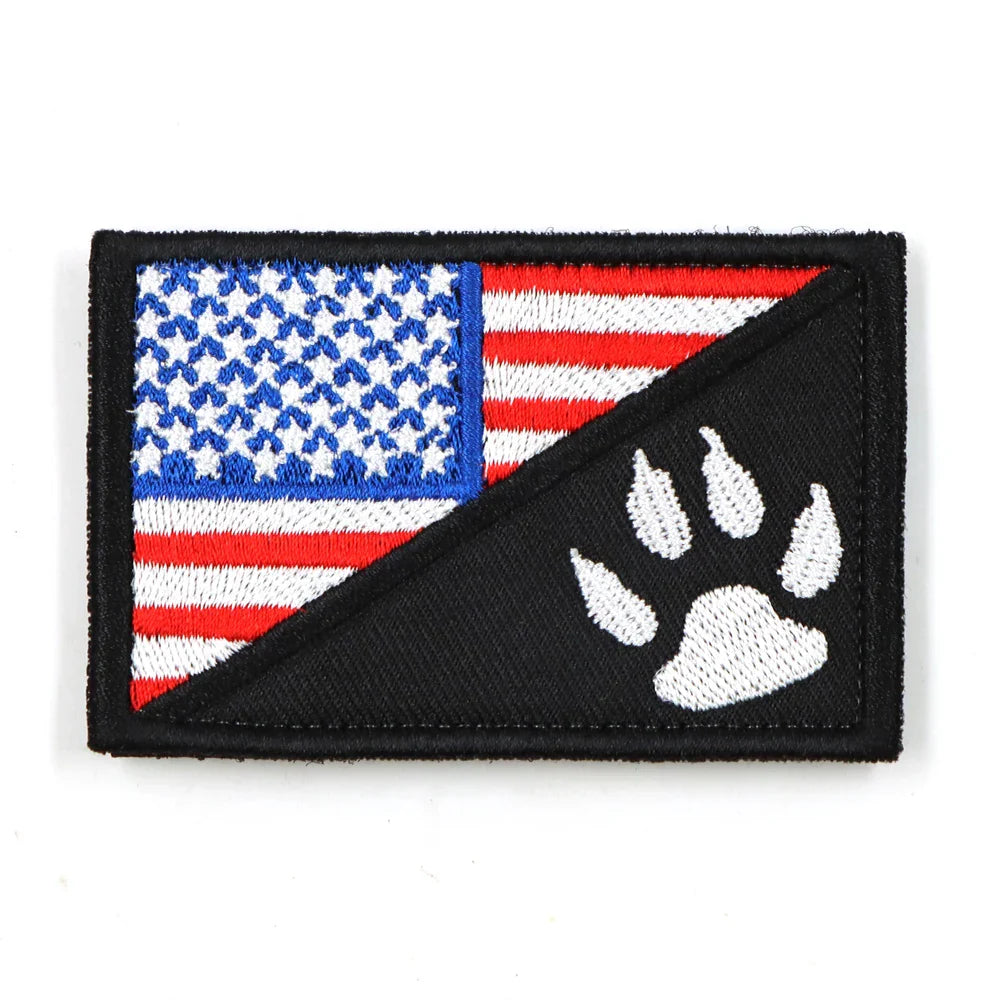 ID Badge Patches for Dog Harness - Hook and Loop Attachments