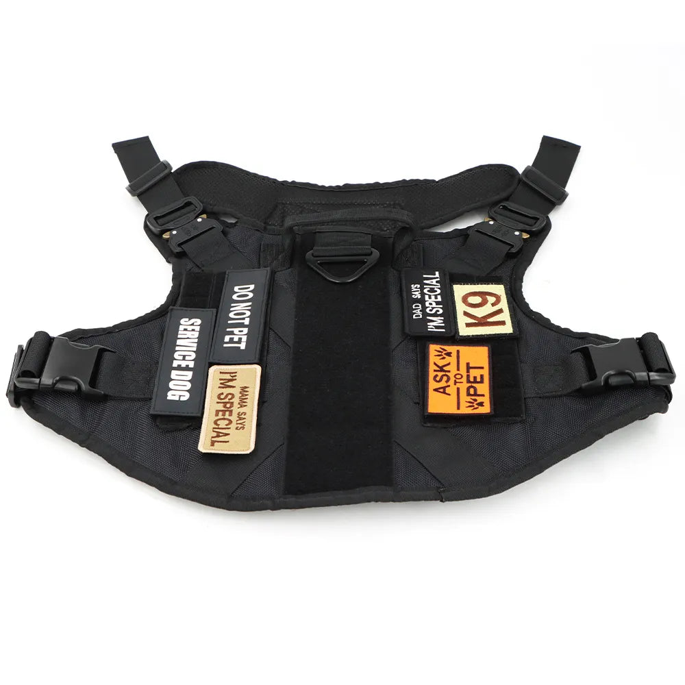 ID Badge Patches for Dog Harness - Hook and Loop Attachments