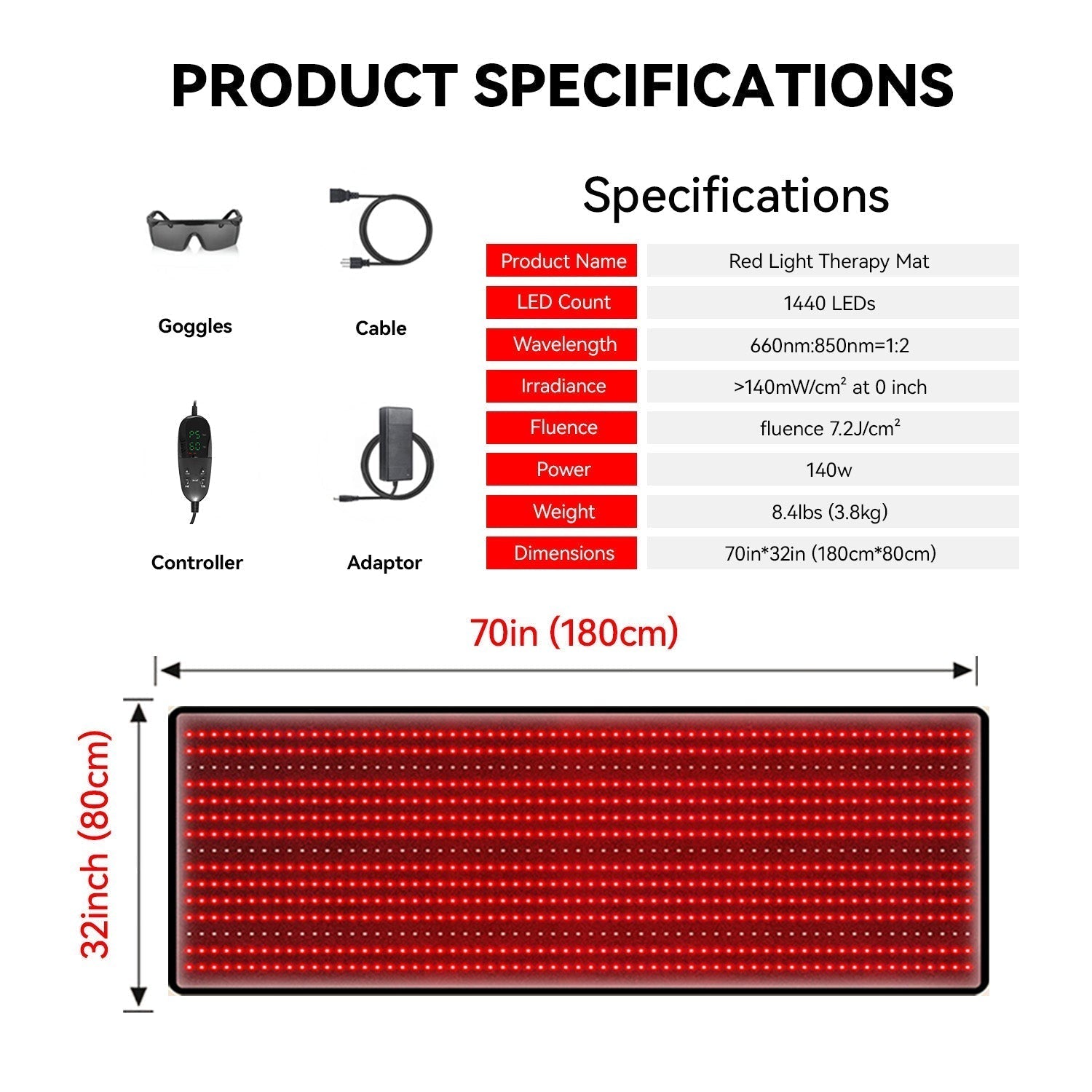 Light Therapy Device for Skin Care on Face and Body