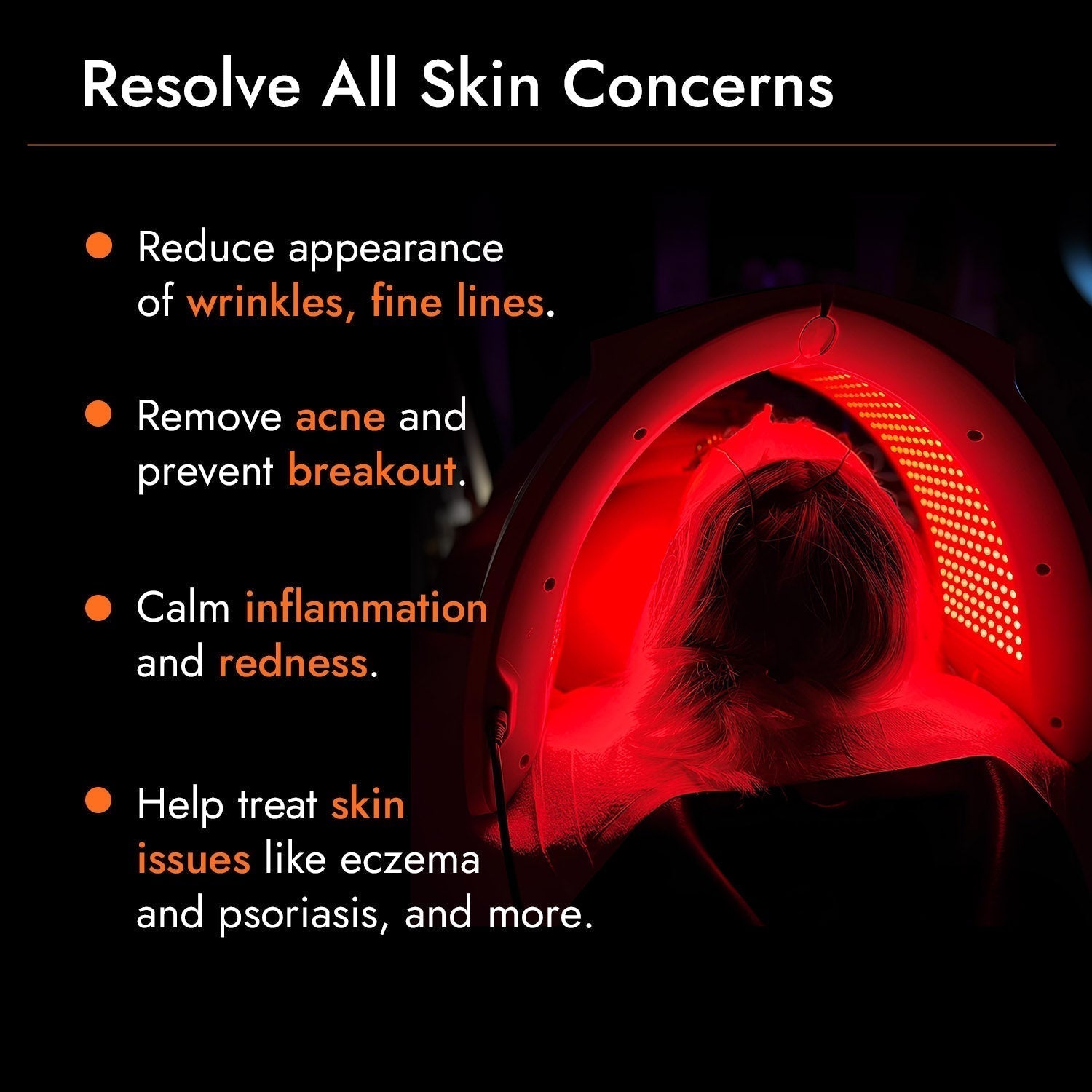 Light Therapy Device for Skin Care on Face and Body