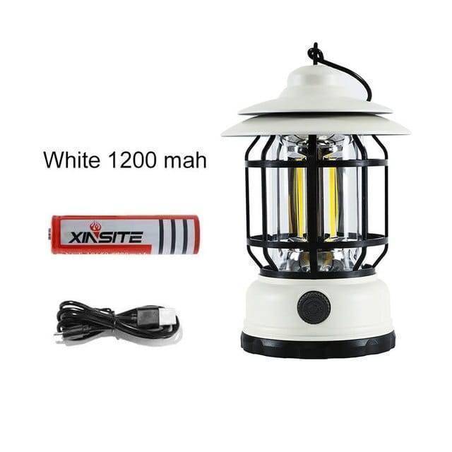 Rechargeable Camping Lantern with 3 Lighting Modes – Vintage Design
