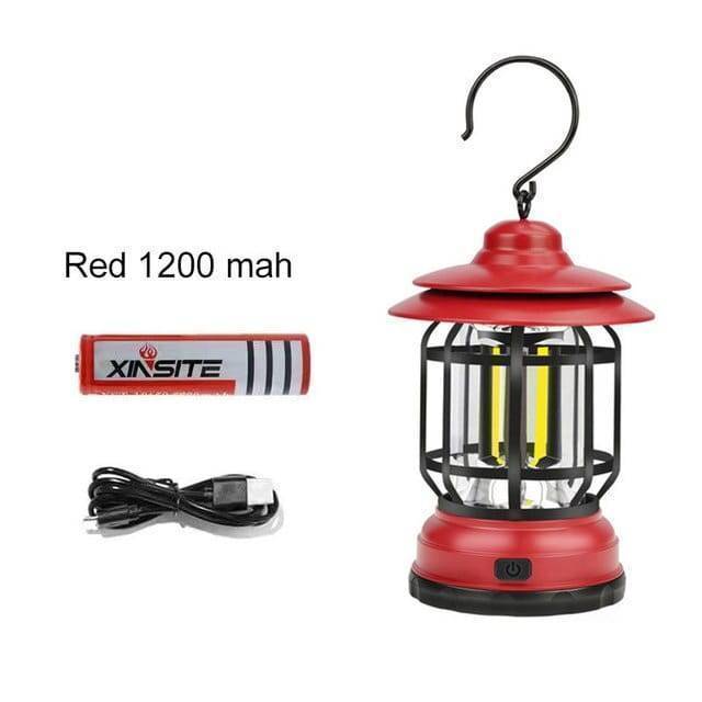 Rechargeable Camping Lantern with 3 Lighting Modes – Vintage Design