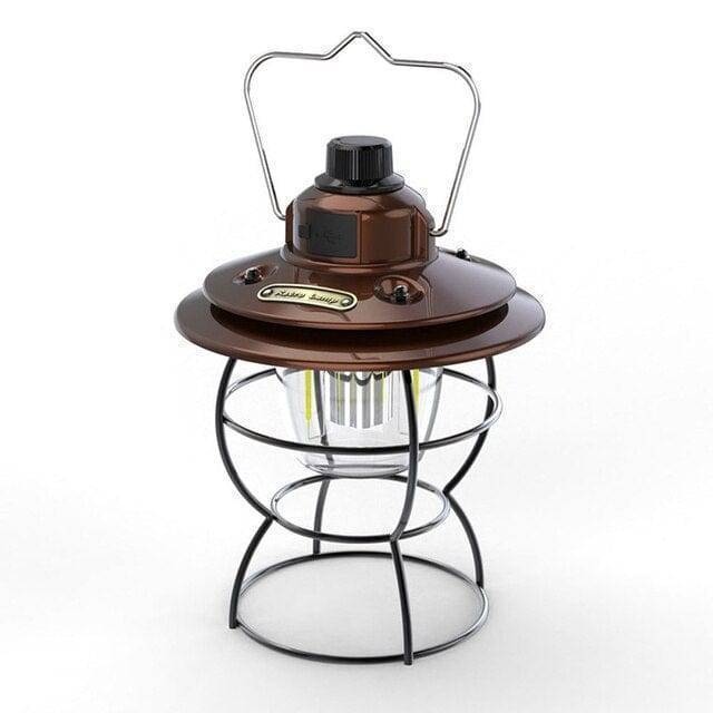 Rechargeable Camping Lantern with 3 Lighting Modes – Vintage Design
