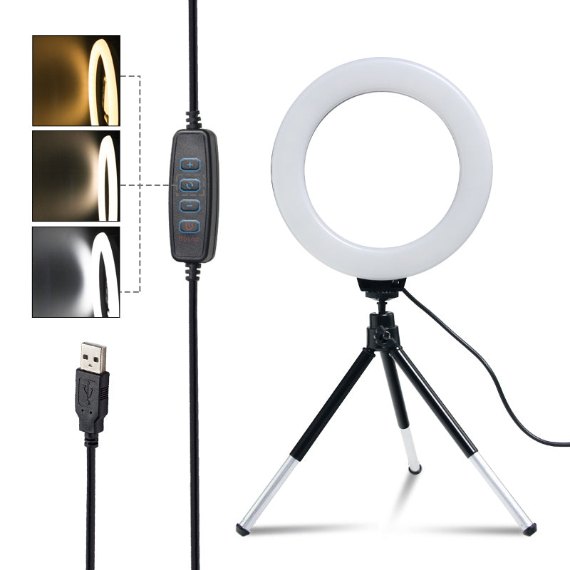 Adjustable LED Ring Light for Photography, Video, Selfies, and Meetings