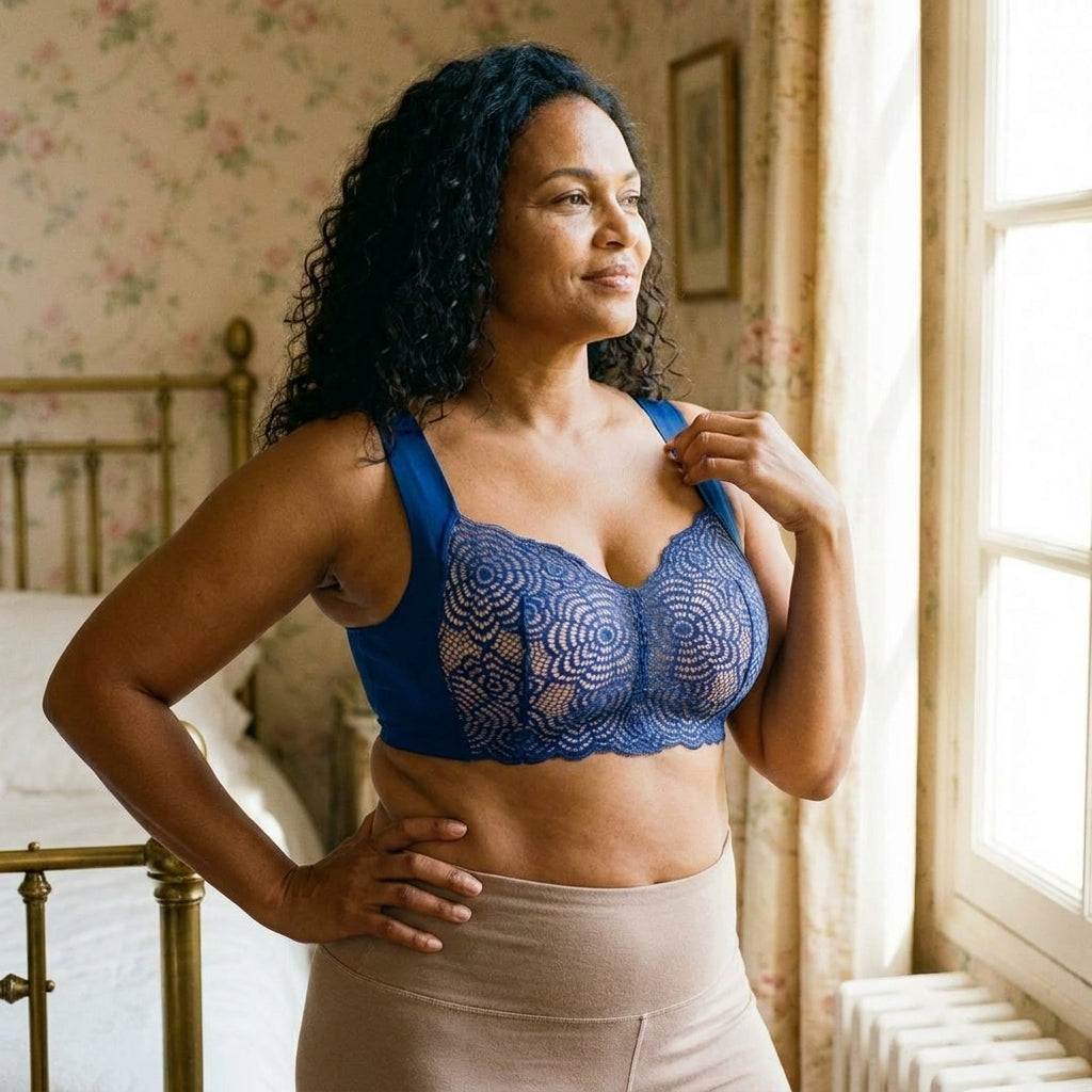 SereniCurve™ – Wireless Lace Bra with Natural Lift & Smoothing Back Band