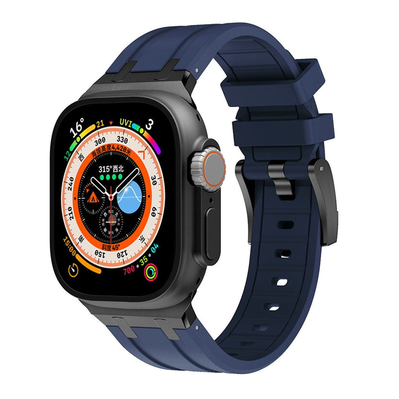 Thick Silicone Strap with Titanium Connector for Apple Watch