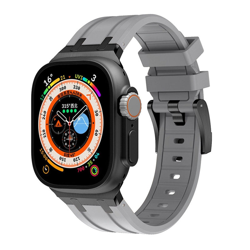 Thick Silicone Strap with Titanium Connector for Apple Watch