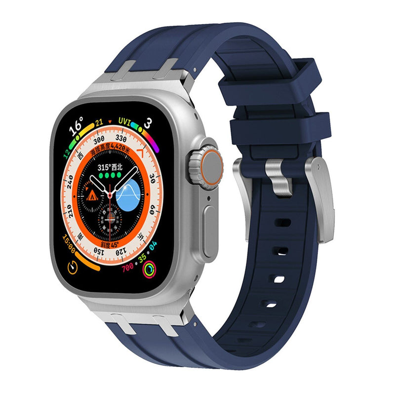 Thick Silicone Strap with Titanium Connector for Apple Watch