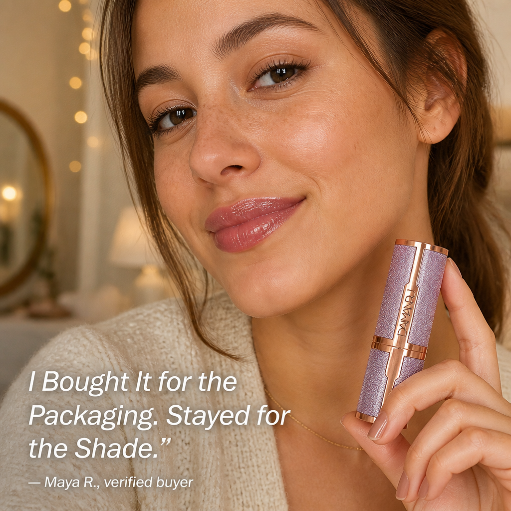 LipAura™ — Watch Glitter Melt Into Your Own Personalized Pink Shade
