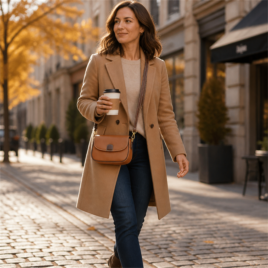 SolaraVera™ – Classic Pebbled Leather Crossbody with Magnetic Snap