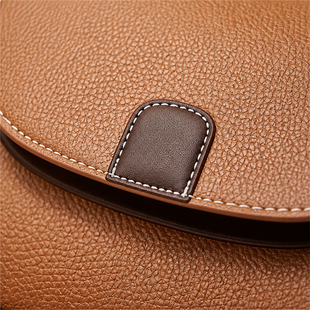 SolaraVera™ – Classic Pebbled Leather Crossbody with Magnetic Snap