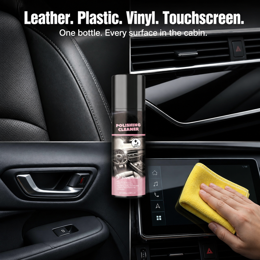 RadianceRide™ — Wipe Faded Plastic, Cracked Leather & Dusty Dash Back to Life