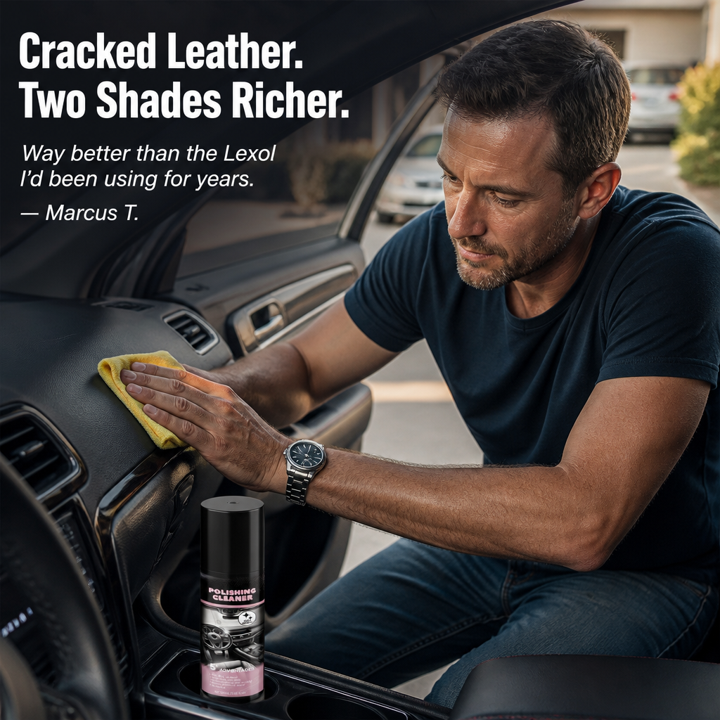 RadianceRide™ — Wipe Faded Plastic, Cracked Leather & Dusty Dash Back to Life