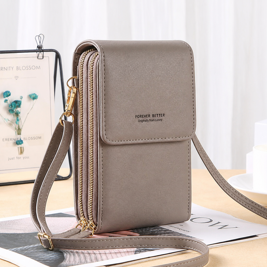 VividGuard™ – Hands-Free Touchscreen Crossbody Phone Bag with RFID Protection