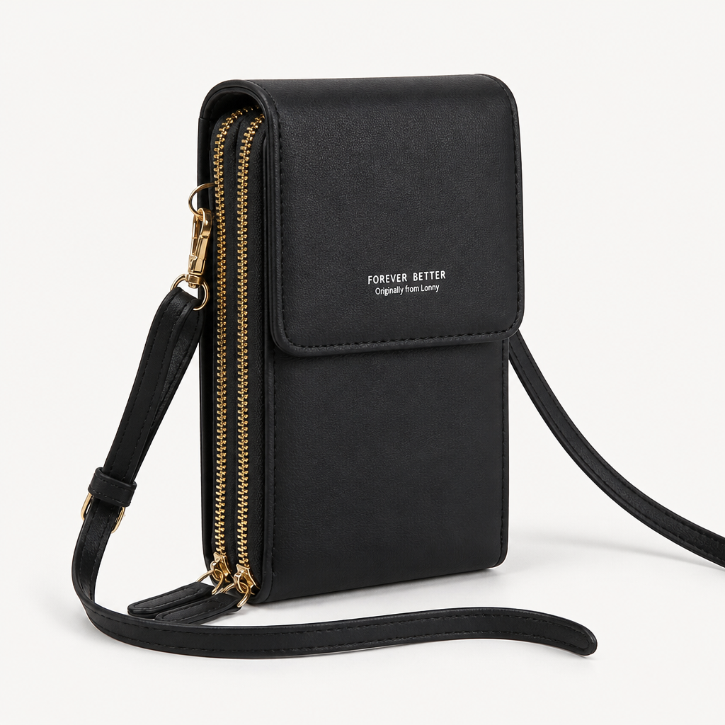 VividGuard™ – Hands-Free Touchscreen Crossbody Phone Bag with RFID Protection