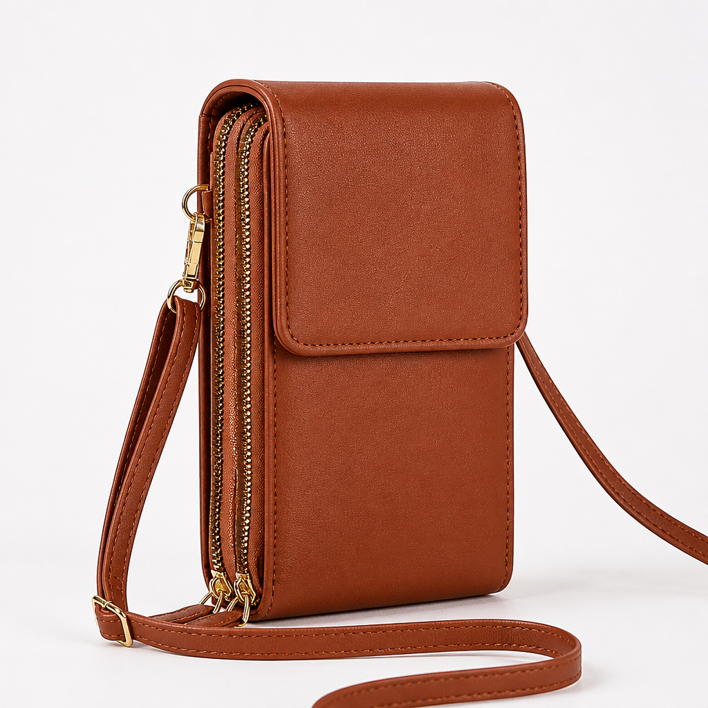 VividGuard™ – Hands-Free Touchscreen Crossbody Phone Bag with RFID Protection