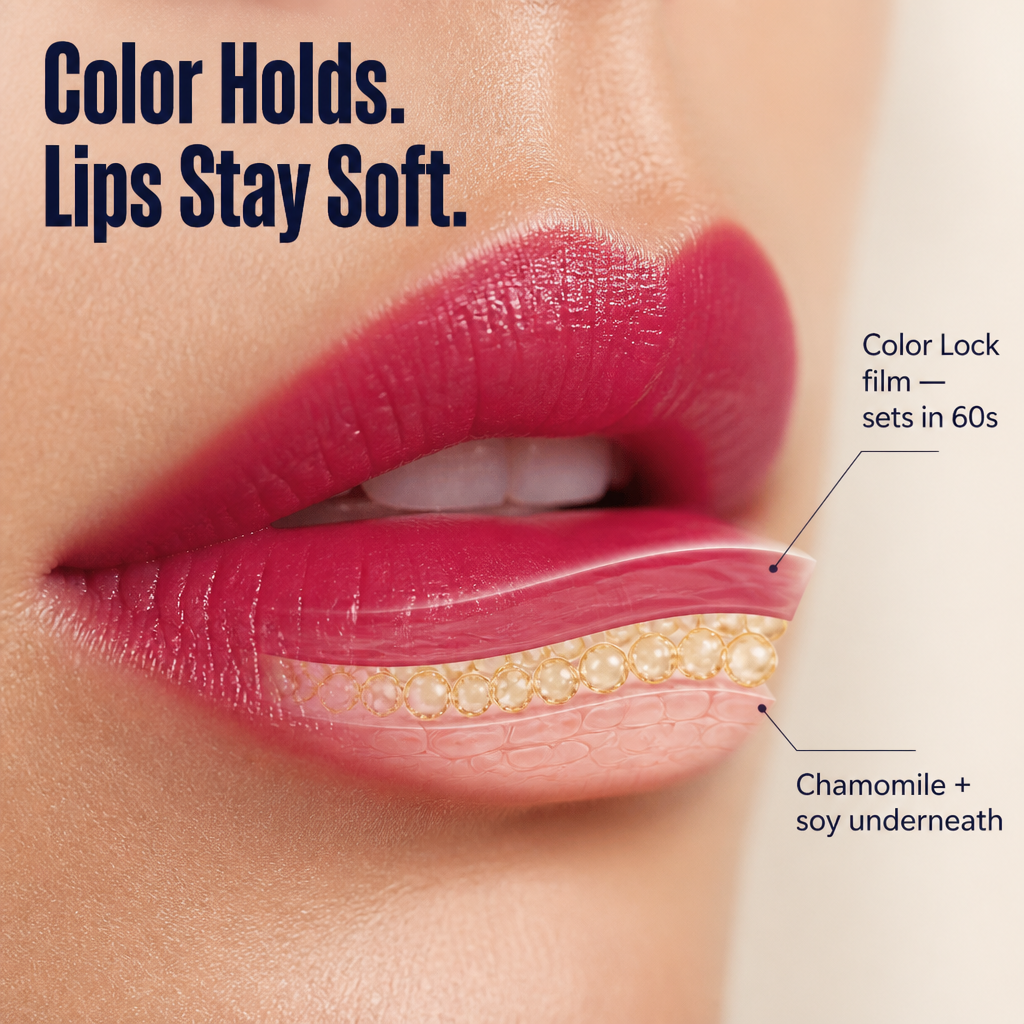 RadianceLock™ Lip Glow — Get Bold Color That Lasts Through Dinner Without Drying Out