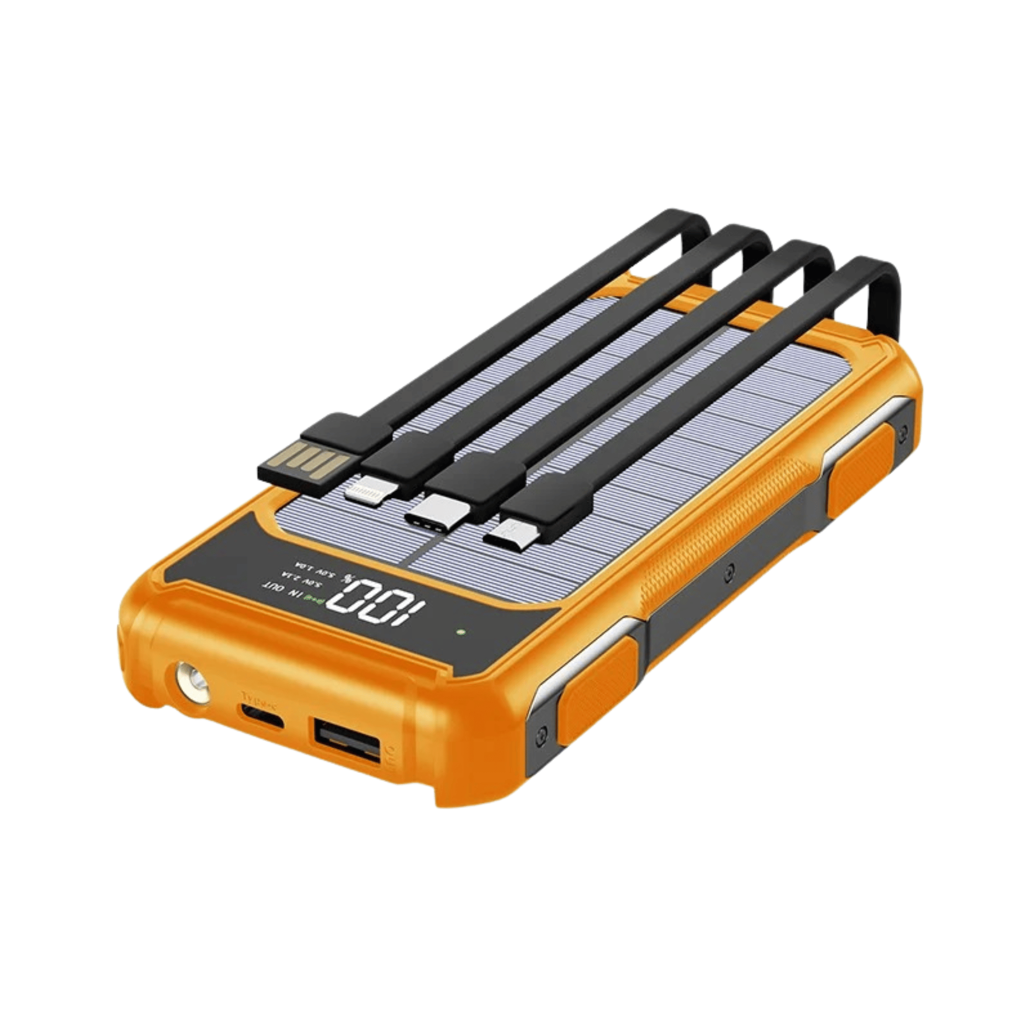 20,000mAh Portable Solar Power Bank featuring LED Screen
