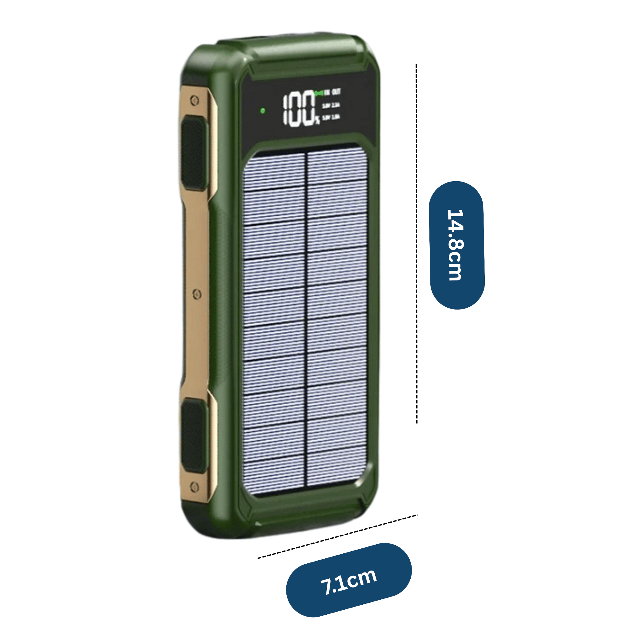 20,000mAh Portable Solar Power Bank featuring LED Screen