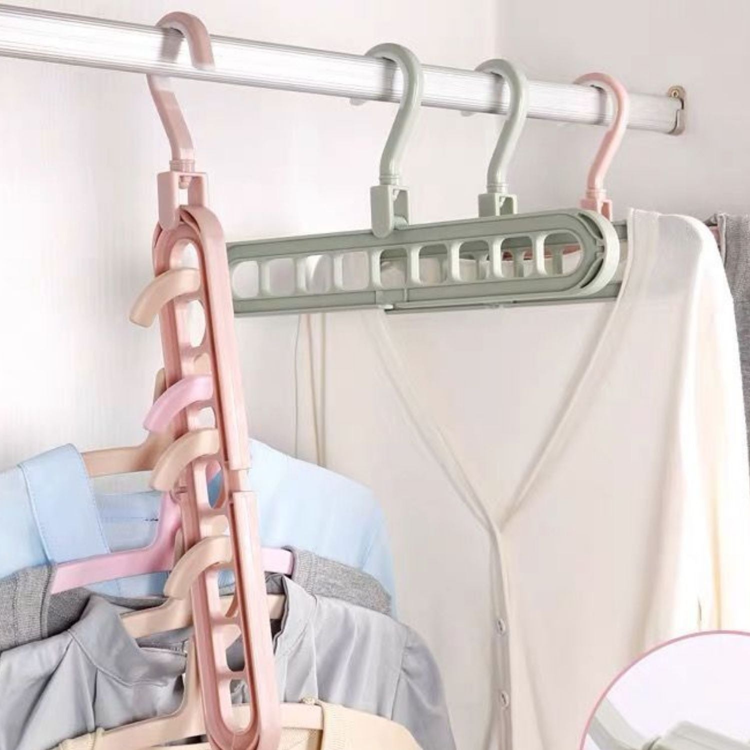 Space-Saving Clothes Hanger Organizer - Set of 2