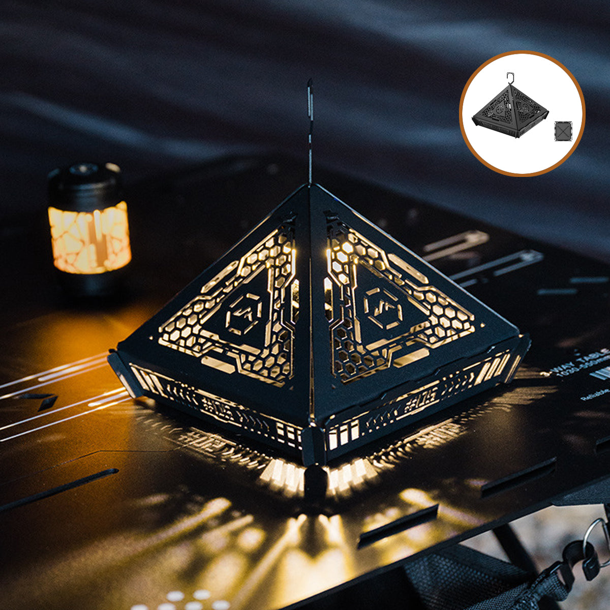 Modular Camp Light with Spin-Glow Feature