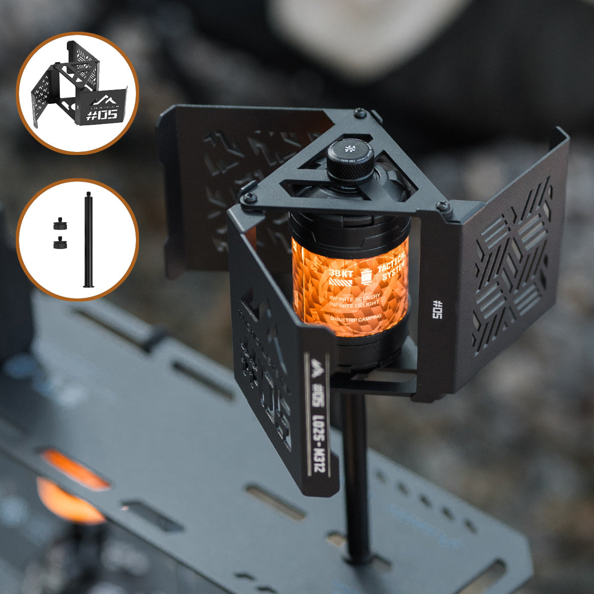Modular Camp Light with Spin-Glow Feature