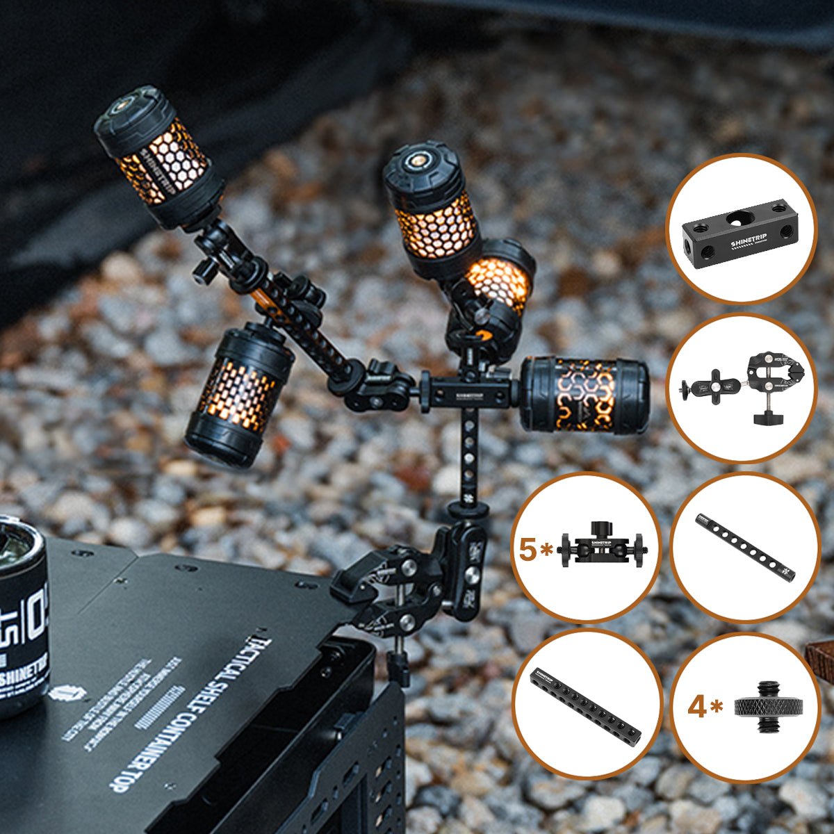 Modular Camp Light with Spin-Glow Feature
