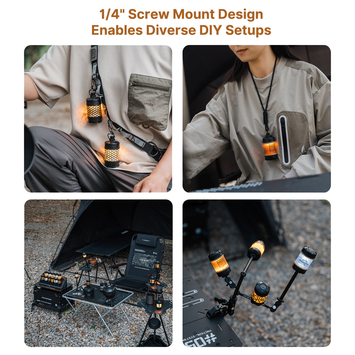Modular Camp Light with Spin-Glow Feature