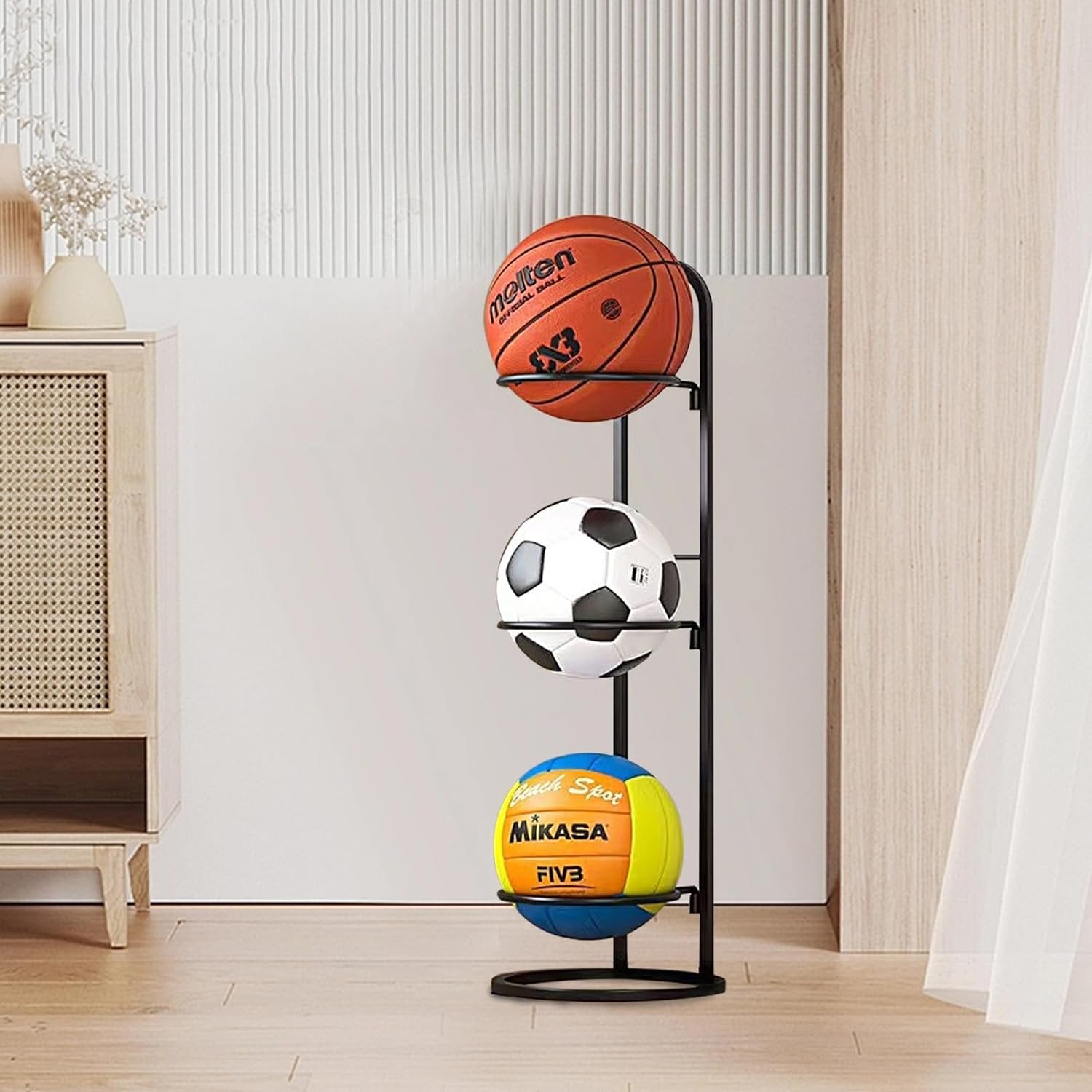 Compact Sports Ball Organizer Rack – Storage Solution for Home, Garage, Gym