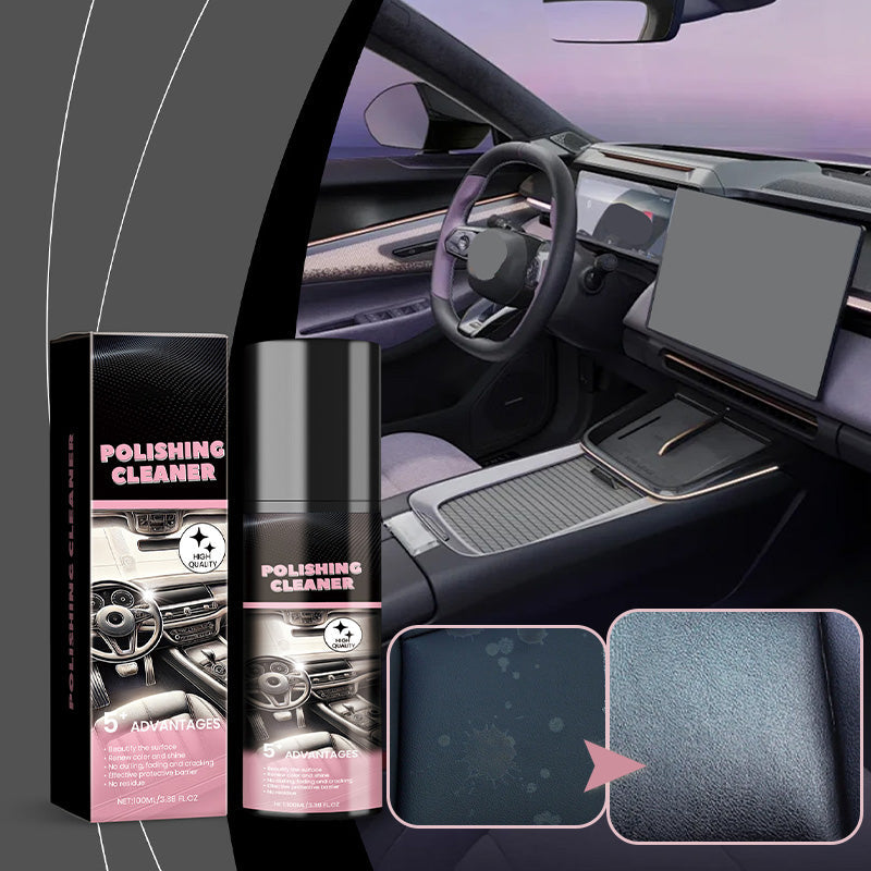 Stain remover and polisher for car interiors