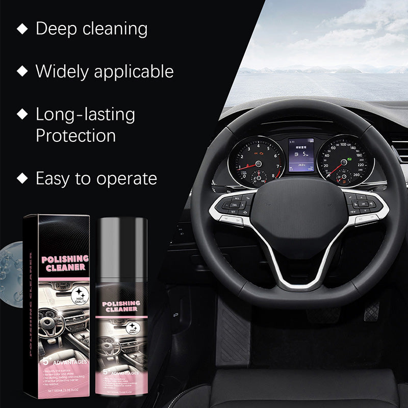 Stain remover and polisher for car interiors
