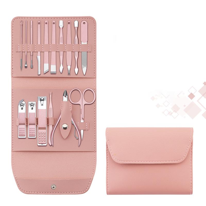 Portable Nail Clipper Set with Case - 12/16 Pieces