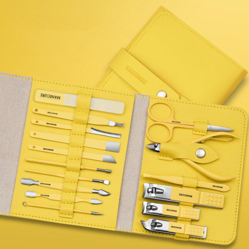 Portable Nail Clipper Set with Case - 12/16 Pieces