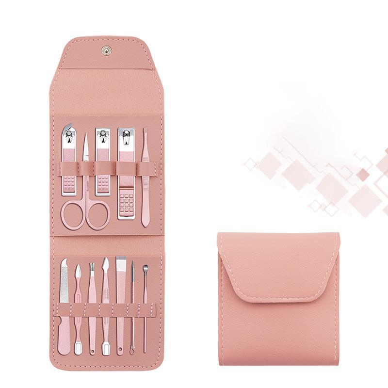 Portable Nail Clipper Set with Case - 12/16 Pieces