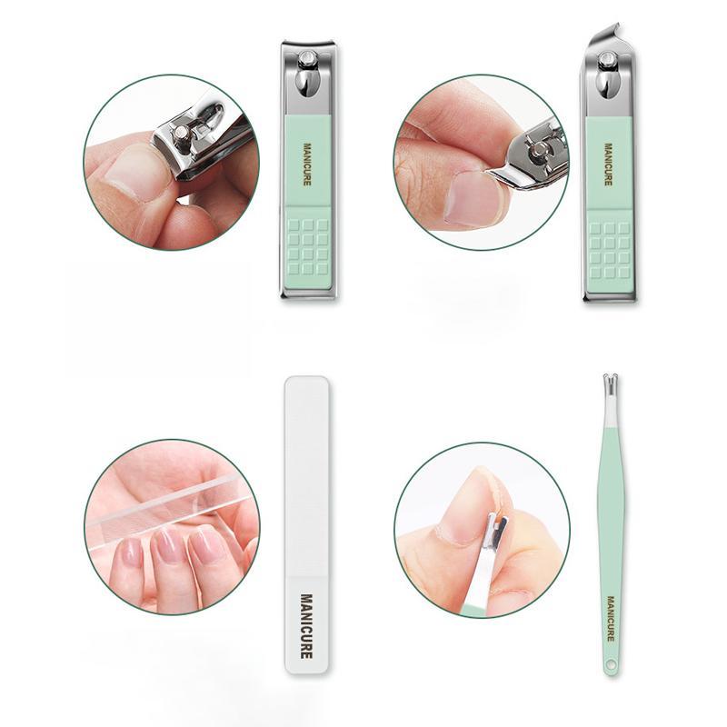 Portable Nail Clipper Set with Case - 12/16 Pieces
