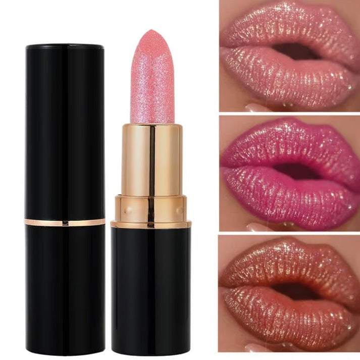 Waterproof and moisturizing glitter lipstick