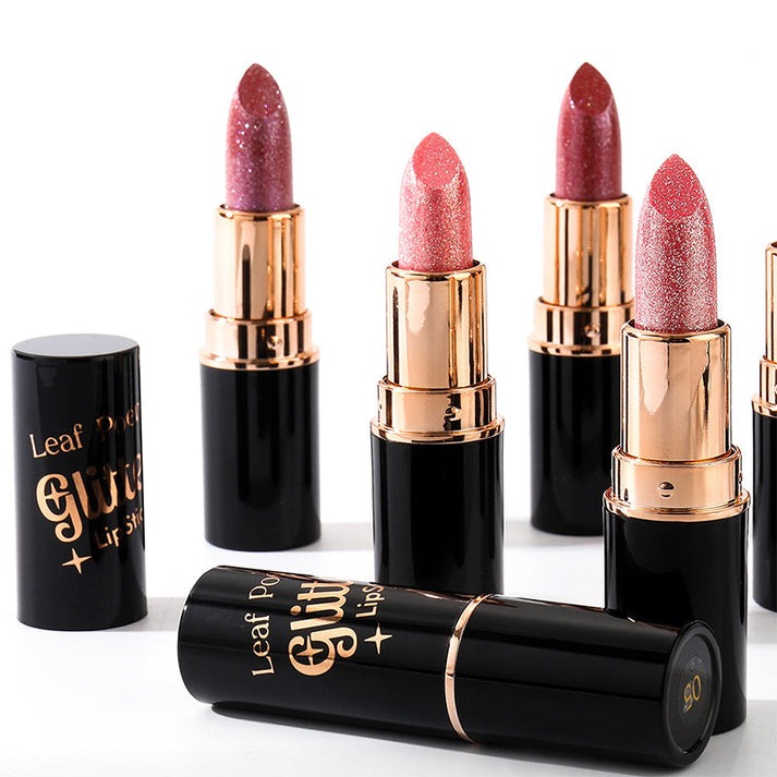 Waterproof and moisturizing glitter lipstick