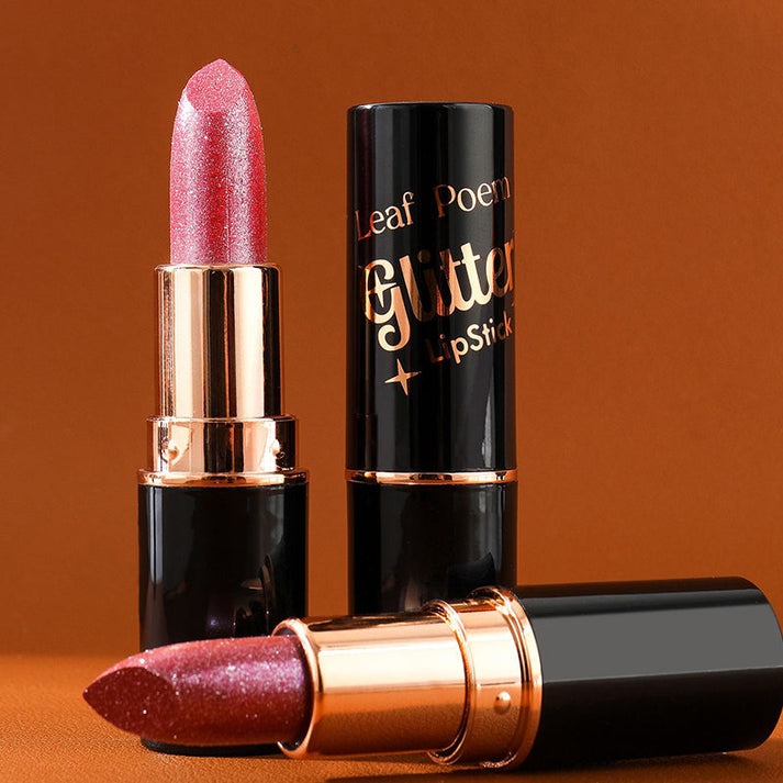 Waterproof and moisturizing glitter lipstick