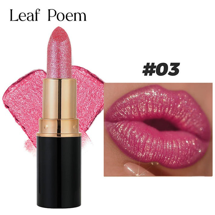 Waterproof and moisturizing glitter lipstick
