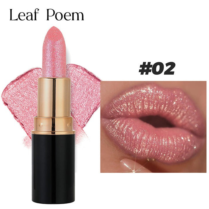 Waterproof and moisturizing glitter lipstick