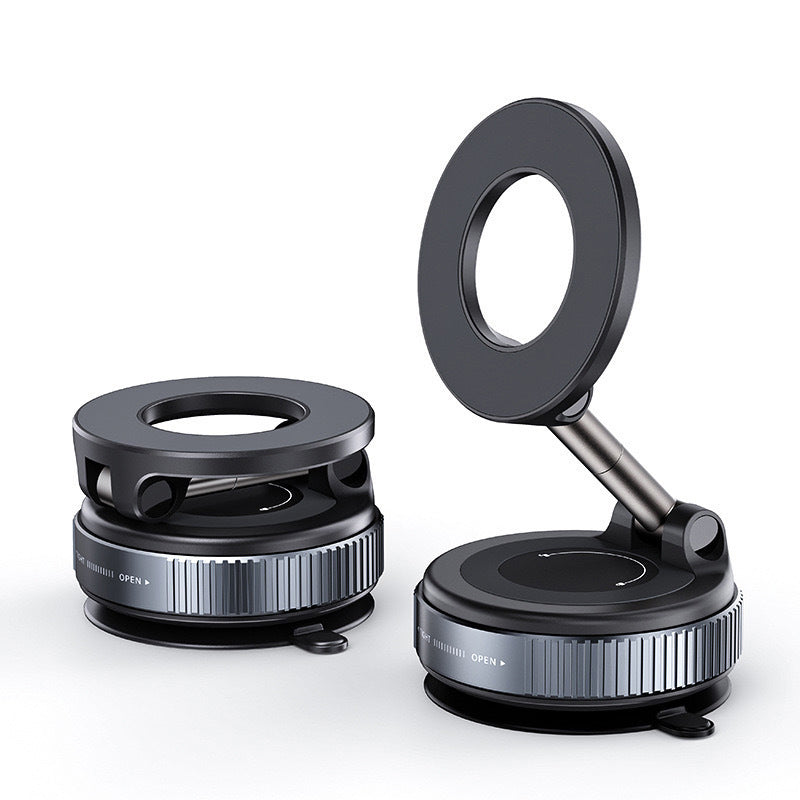Magnetic Car Phone Mount with Vacuum Suction Power