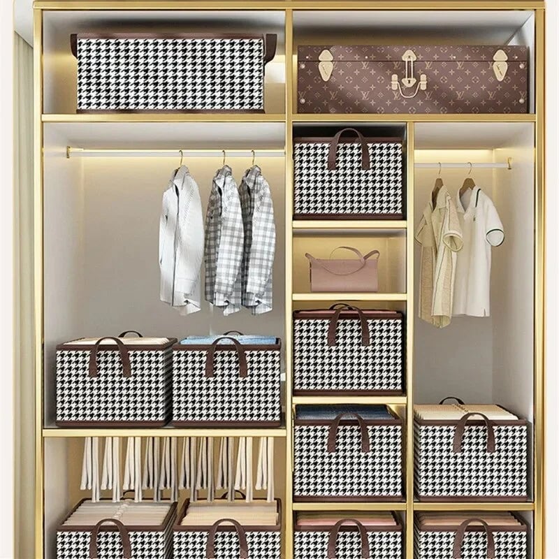 Foldable Denim Closet Organizer for Wardrobe Storage