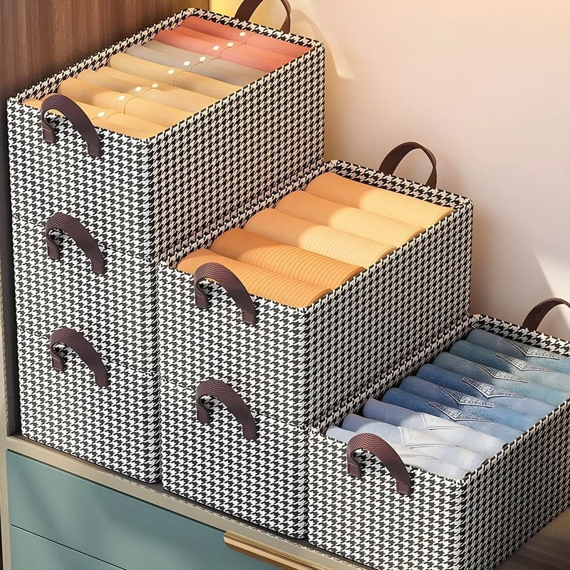 Foldable Denim Closet Organizer for Wardrobe Storage