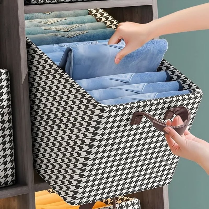 Foldable Denim Closet Organizer for Wardrobe Storage