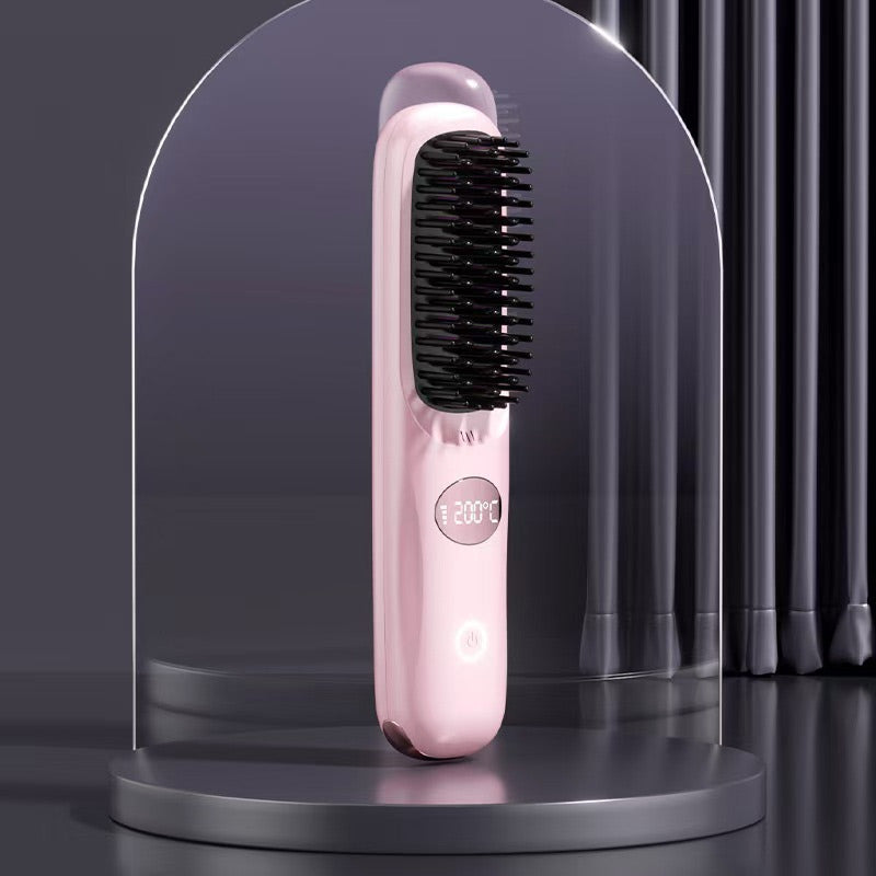 Wireless Straightening Brush for Silky Shine in 5 Minutes