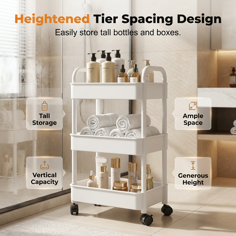 Mobile Kitchen Shelf Organizer with Wheels