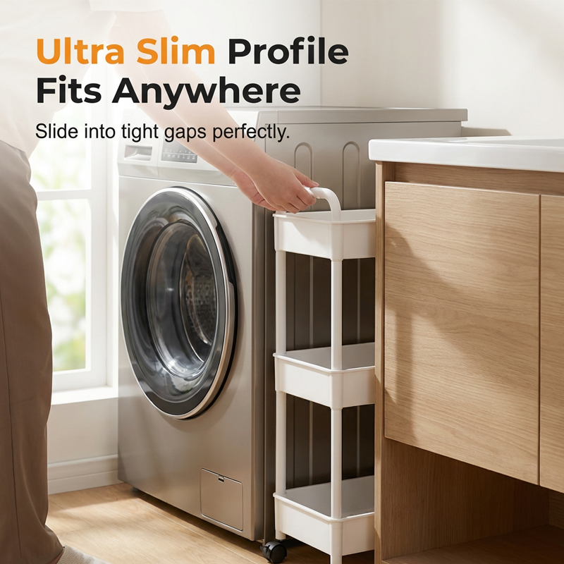 Mobile Kitchen Shelf Organizer with Wheels